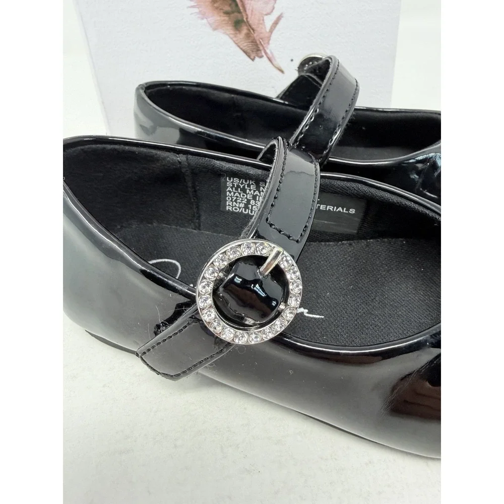 Jessica Simpson Toddler Girls Size 7C Patent Leather Amy Buckle Ballet Flats